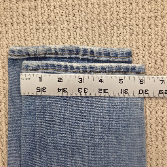 American Eagle Womens Slim Straight Leg Jeans Distressed Blue Denim 28x32‎ - Picture 9 of 9